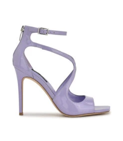 Nine West Zapatillas Con Pulsera Lilas Con Tacón Alto De Aguja Mujer