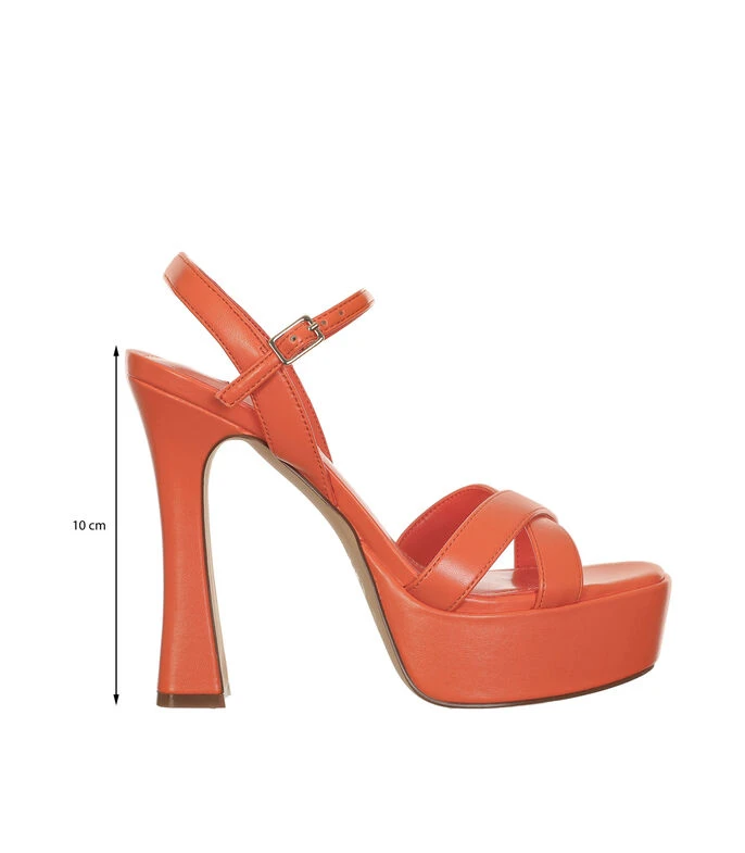 Nine West Sandalias Naranjas Con Tacón Alto De Media Luna Mujer 9 Nine West Sandalias Naranjas Con Tacón Alto De Media Luna Mujer - Imagen 7