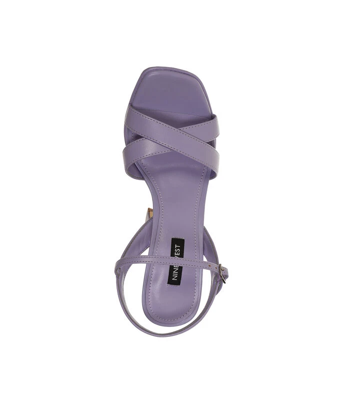 Nine West Sandalias Lila Con Tacón Alto De Media Luna Mujer 4 Nine West Sandalias Lila Con Tacón Alto De Media Luna Mujer - Imagen 2