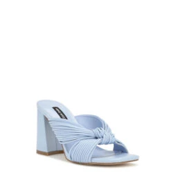 Nine West Sandalias Azul Claro Con Tacón Alto Ancho Galinda Mujer -Nine West 43041202 x3