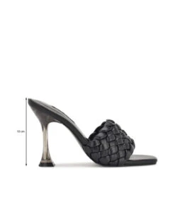 Nine West Sandalias Negras Con Tacón Alto Cuadrado Mujer -Nine West 43041221 x6