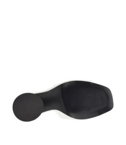 Nine West Zuecos Blancos Nexcit Con Tacón Alto Redondo Mujer -Nine West 43077055 x5