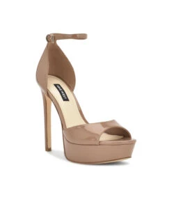 Nine West Sandalias Cafés Con Tacón Alto De Aguja Mujer 9 Nine West Sandalias Cafés Con Tacón Alto De Aguja Mujer -Nine West 43077073 x3