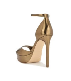 Nine West Sandalias Doradas Con Tacón Alto De Aguja Mujer 10 Nine West Sandalias Doradas Con Tacón Alto De Aguja Mujer -Nine West 43077148 x4