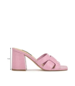 Nine West Sandalias Rosas Con Tacón Mediano Mujer -Nine West 43114934 x6