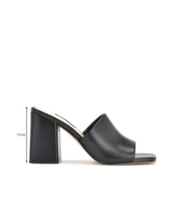 Nine West Zuecos Negros Con Tacón Medio Ancho Mujer -Nine West 43149735 x6