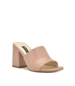 Nine West Zuecos Rosas Claros Con Tacón Medio Ancho Mujer -Nine West 43149756 x3