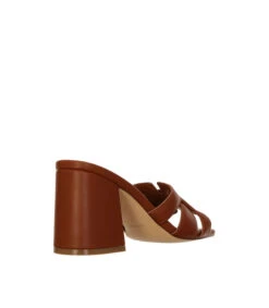 Nine West Zuecos Cafés Con Tacón Medio De Media Luna Mujer -Nine West 43149764 x4