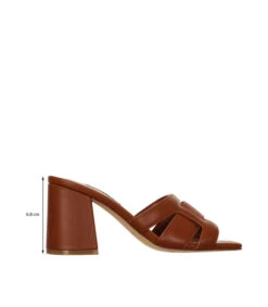 Nine West Zuecos Cafés Con Tacón Medio De Media Luna Mujer -Nine West 43149764 x7