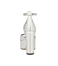 Nine West Sandalias Con Tacón Alto Ancho Y Plataforma Mujer -Nine West 43302002 x4