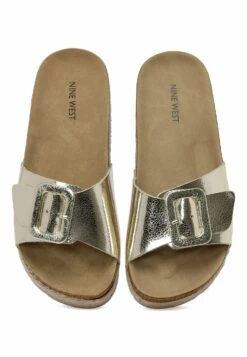 Nine West Desna 3Fx - Sandalias Planas - Gold -Nine West 785e37ab18d642498e4bb1837e726613