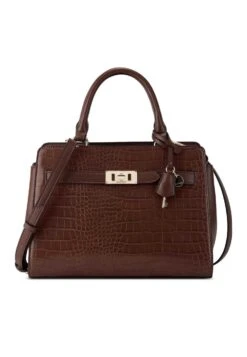 Nine West Maribel Satchel - Bolso De Mano - Mahogany