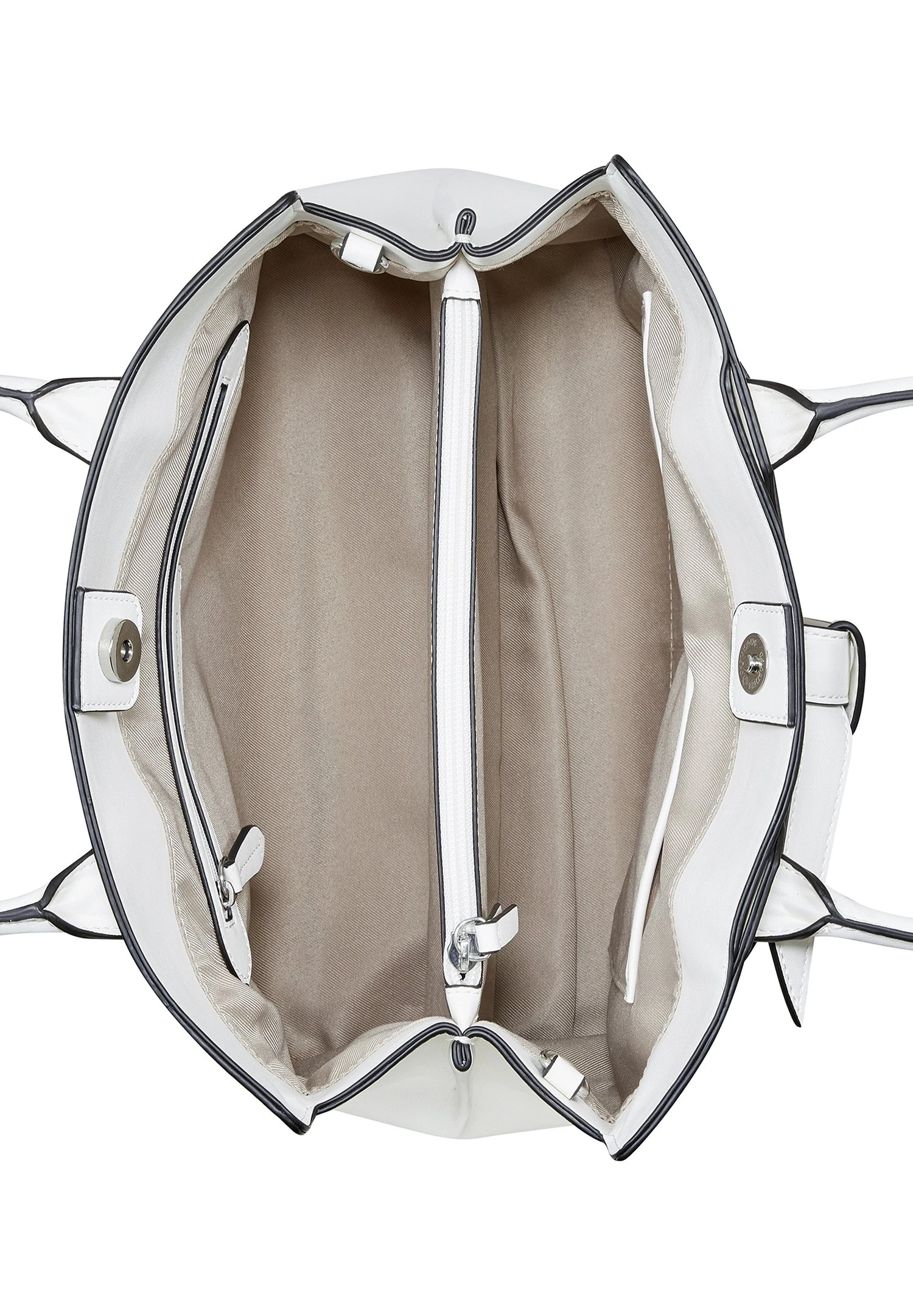 Nine West Gabriella Jet Set - Bolso De Mano - Natural Optic White 6 Nine West Gabriella Jet Set - Bolso De Mano - Natural Optic White - Imagen 4